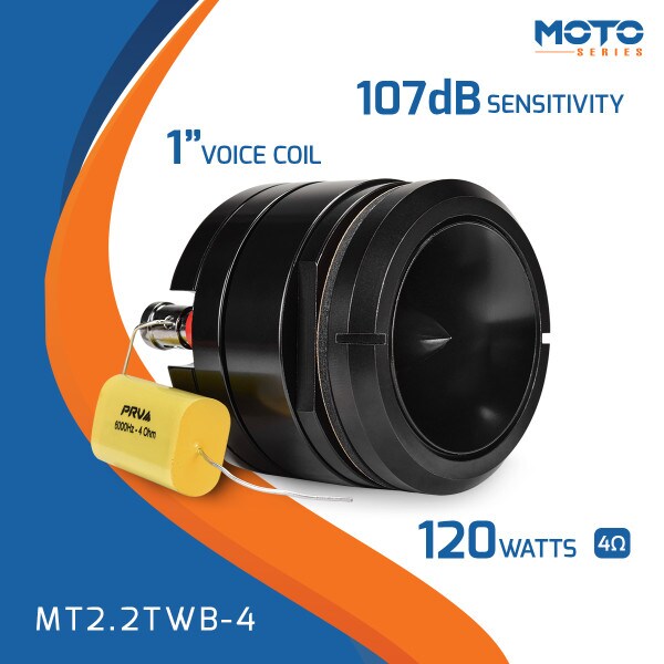 Main product image for PRV Audio MT2.2TWB-4 Moto Series 2.25" Short Horn Black Tweeter 4 Ohm267-8048